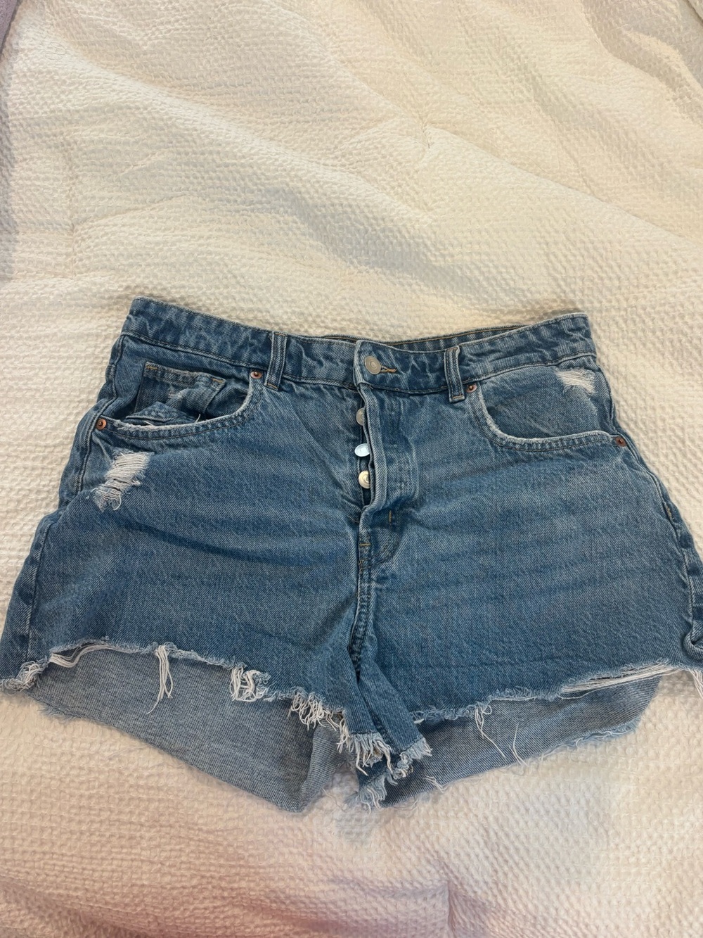 H&M Distressed Denim Shorts
